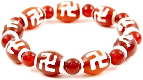 CrystalArk Lucky Dzi Bead Bracelet (12x16mm) - Wanzi as Ten-thousand (67)