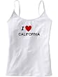 I LOVE CALIFORNIA - State Series - White Women's / Girls Camisole (Girlie / Babydoll)