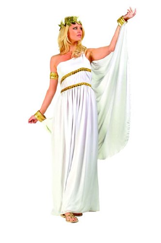 Woman's White Roman Toga Costume