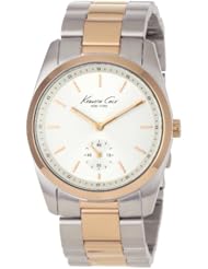 Kenneth Cole New York Womens KC4754 Baby Boyfriend Classic Round Two-Tone Case Watch