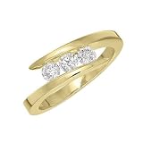 3 Diamond Promise Ring 1/2 ct. in 14K Yellow Gold