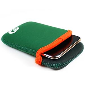 Kroo Reversible Sleeve for iPhone 3G, 3G S (Green and Grey)
