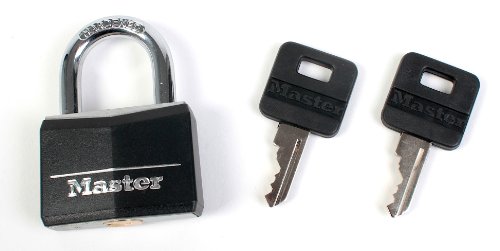 Master Lock 141D Solid Brass Padlock, 1-9/16-inch, 7/8-inch Shackle, Black, 24-pack On Sale