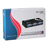 2 Port VGA Svga Monitor Sharing 2 to 1 Selector Switch Box for LCD Pc Tv Monitor (2 PC to 1 Monitor)