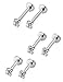 Jstyle Jewelry 316L Stainless Steel 16G 3mm CZ Labret Monroe Nose Piercing Lip Rings Studs Ear Piercings 2-6 Pcs 6mm 8mm 10m Bar Length