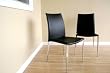 2 Black Leather Dining Chairs By Wholesale Interiors