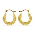 14K Yellow Gold Hoop Earrings