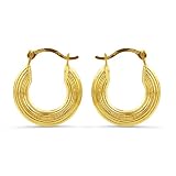 14K Yellow Gold Hoop Earrings
