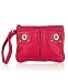 Marc by Marc Jacobs Large Totally Turnlock Wristlet Clutch Bag Cranberry Field