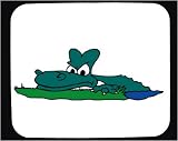 Mouse Pad with animal, frowning, crocodile, mean, angry, mad