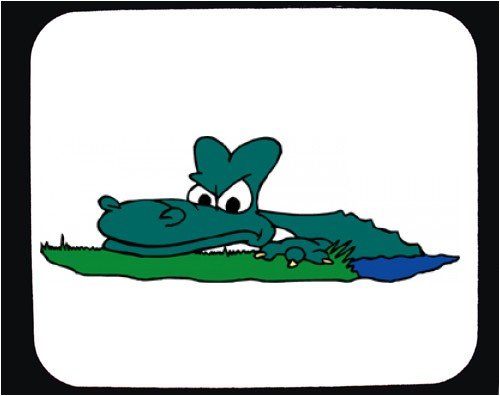 Mouse Pad with animal, frowning, crocodile, mean, angry, mad