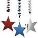 Patriotic Star Spin Danglers 9-pk.
