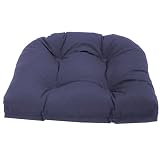 Bahama Solid Navy Wicker Chair Cushion by Arden