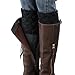 HITOP Women's Short Boots Socks Crochet Knitted Boot Cuffs Leg Warmers Socks (Black)