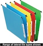 Esselte Orgarex Lateral File Kraft 220gsm Square-base 30mm Capacity W330mm Yellow Ref 21644 [Pack 25]