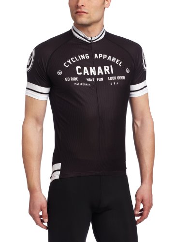 Canari Men's Cyclewear Campari Jersey, Black, Large On Sale