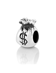 Chuvora Sterling Silver Money Bag Purse Bead Charm Fits Pandora Bracelet