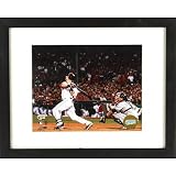 (13x16) Framed Boston Red Sox Manny Ramirez Throwing Bat Sports Poster Print