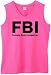 Anvil-FBI - Female Body Inspector Womens Sleeveless V-Neck T-Shirt~Raspberry~Womens-MD