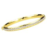 Diamond Fascination 14K Yellow Gold Diamond Accent 4.75 Inch Baby Bangle