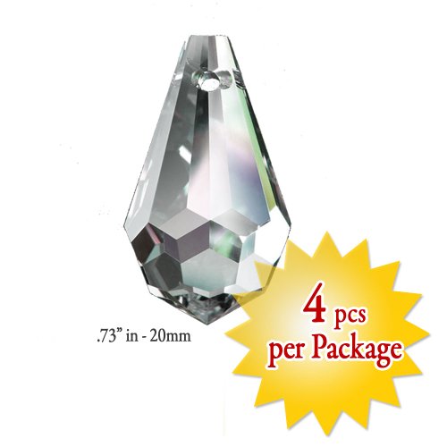 Magnificent Crystal, Set of 4 - 20mm Crystal Mini Drop Prisms, By CrystalPlace