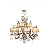 IMAGE OF La Bella Twelve Light Chandelier in Vintage Gold Leaf