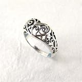 Sterling Silver Filigree Heart Ring