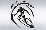 Vinyl Wall Art Decal Sticker Surfer Surfing on Wave Extreme BIG 41