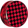 30mm Red And Black Checker Inlayed Saddle Plug