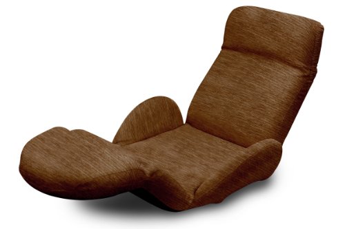 座椅子型リクライニングチェアー レッグアップマンボウソファー ブラウン