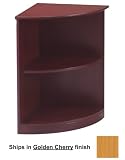 2 Shelf 1/4 Round Bookcase in Golden Cherry - Mayline Office Furniture - VBQ2GCH