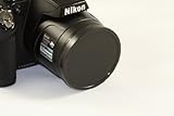 Push up Front Lens Cap Cover for Nikon Coolpix P500 Digital Camera + Cap Holder