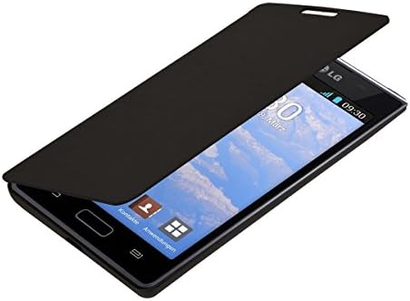 kwmobile® Practical and chic FLIP COVER case for LG Optimus L7 P700 in Black