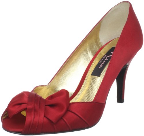 Nina Women's Forbes Open-Toe Pump,Red Rouge,6.5 M US