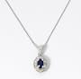 Oval Sapphire and Diamond Necklace