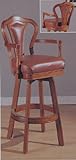 Vanezia Wooden Swivel Barstool with Cushion Back