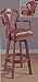 Vanezia Wooden Swivel Barstool with Cushion Back