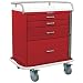 Harloff Classic Line 4-drawer Short Emergency Cart Standard Package