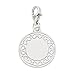 Disc: Filigree Charm with Lobster Clasp, 14k White title=