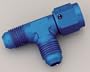 Earl's 926106 Blue Anodized Aluminum -6AN Tee - Female Swivel On Run Adapter