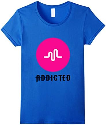 Women's Addicted to Music T Shirt- Men women &amp; Youth - Music Shirt Small Royal Blue
