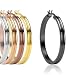 316L Surgical Steel Ion Plated Double Layer Large Hoop Earing - 5 Colors to Choose From - 35mm