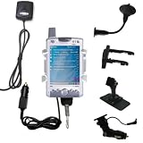 Car / Auto Multi Adapter Mount Holder GPS Navigation Kit for the T-Mobile iPAQ h6315 with built in charger - Gomadic Brand