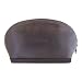 Buxton Genuine Leather Black Cosmetic Case Makeup Bag with Built In Set of 5 Brushes and Mirror Travel Size