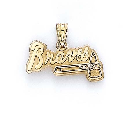 14k Small Atlanta Braves Pendant - JewelryWeb