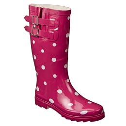 Product Image Women's Merona® Zaney Polka Dot Rain Boots - Pink