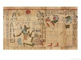Book of the Dead of Aha-Mer: Anubis Weighing the Heart of Deceased Against the Feather of Truth Art Giclee Poster Print by Egyptian 21st Dynasty, 24x18