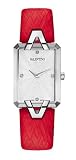 Valentino Women's V36SBQ9901SS800 Gemme Rectangular Stainless Steel  Red Leather Watch