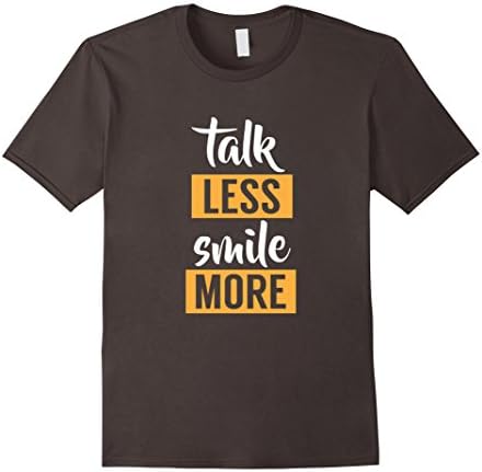 Men's Talk Less Smile More T Shirt Large Asphalt
