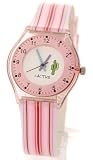 Cactus CAC-4-M05 Kids Pink and Burgundy Striped Strap Watch With White Dial